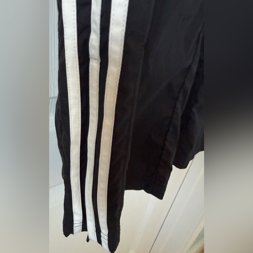 Adidas Black Athletic Pants with White Accents Size-M - Picture 3 of 9